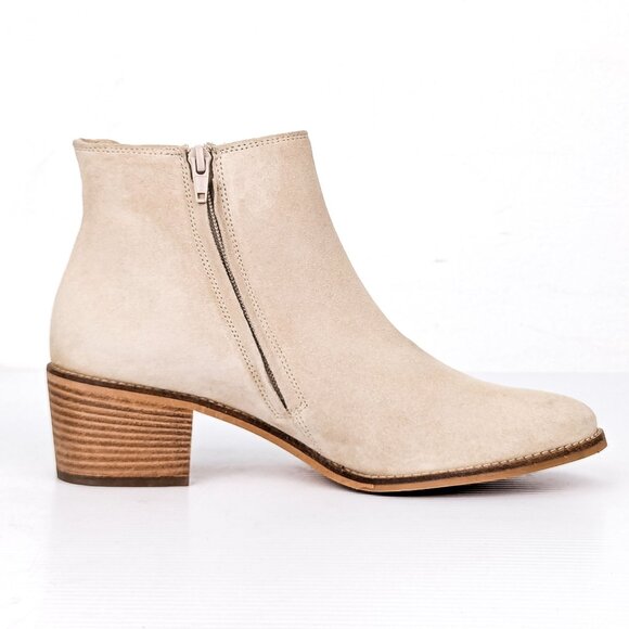 Paul Green Women Vienna Biscuit Soft Suede Zip Ankle Boots sz 8.5US AUS6 - Picture 5 of 8